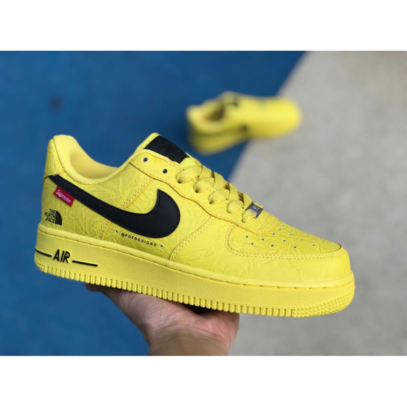 Supreme® x The North Face x Nike Air Force 1 Sup AF1 Low "Yellow/Black" AR3066-400