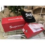 Supreme Suprize Design 2018ss Black White Slippers