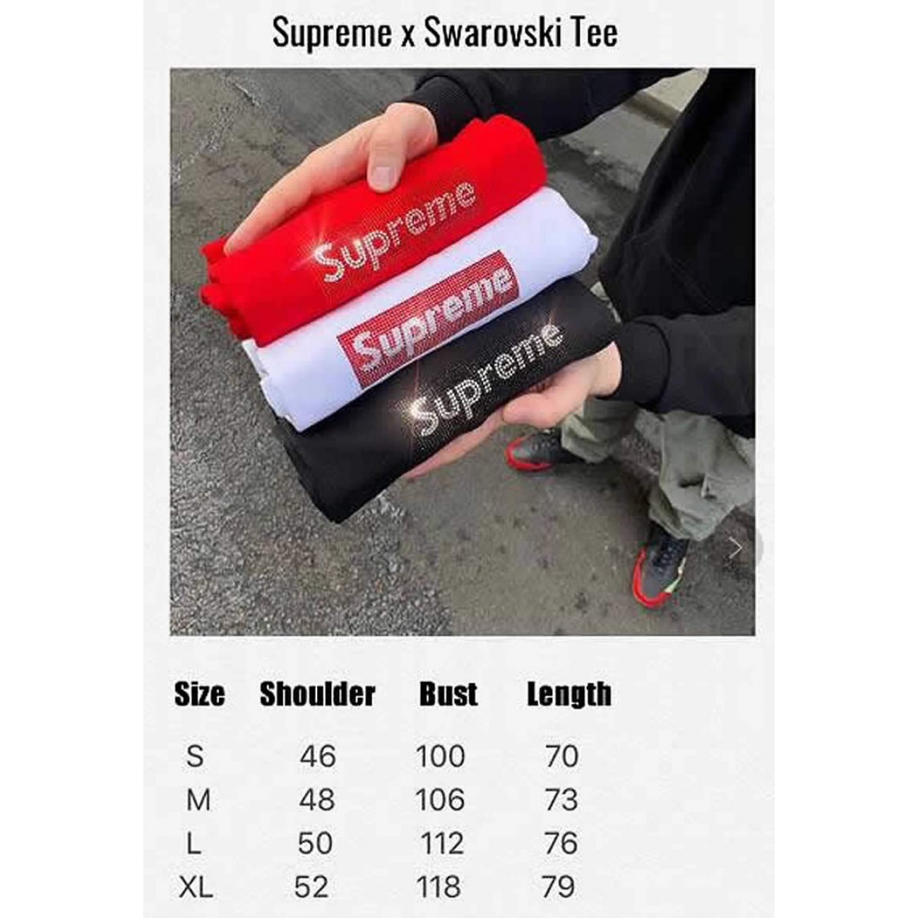 Supreme T-Shirt Price "White/Black/Red" Design For Sale