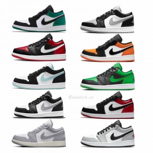 Air Jordan 1 Low Shadow Alternate Bred Toe Lucky Green White Black Mystic Green Vintage Stealth Grey Light Smoke Grey Black Toe Shattered Backboard Black White Grey Island Green