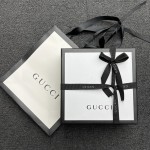 GUCCI Double G Logo Full Grain Reversible 95CM-125CM Belt Leather Black Brown