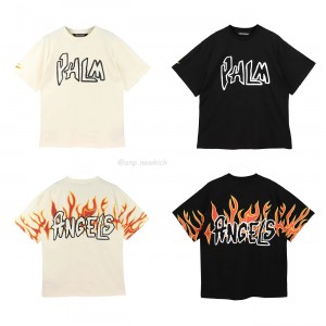 PALM ANGELS GRAFFITI FLAME T-SHIRT Shorts Black White