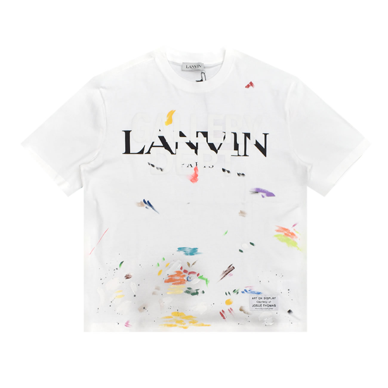 Lanvin x Gallery Dept. Logos Printed T-Shirt With Paint Marks