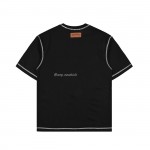 Louis Vuitton 24ss Stitching cursive embroidery letters, short sleeves T-shirt