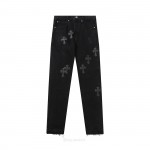 CHROME HEARTS Black CROSS JEANS