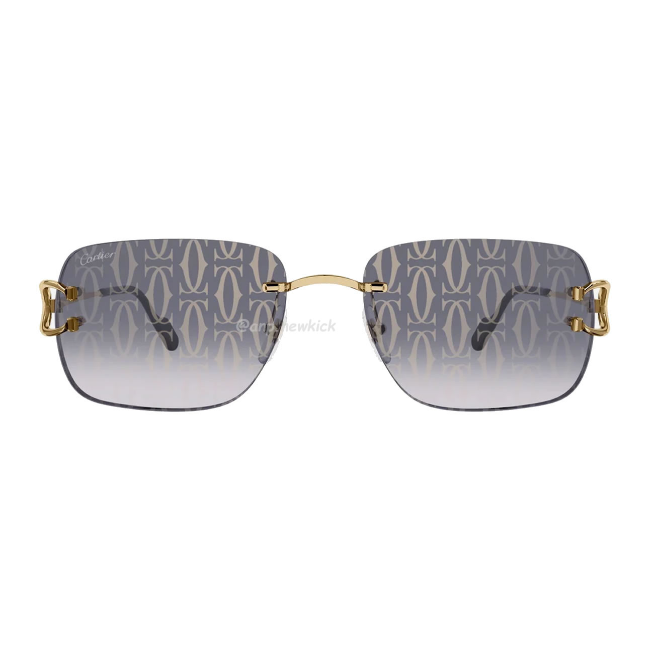 Cartier Eyewear rimless rectangle-frame sunglasses