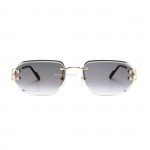 Cartier Eyewear rimless rectangle-frame sunglasses