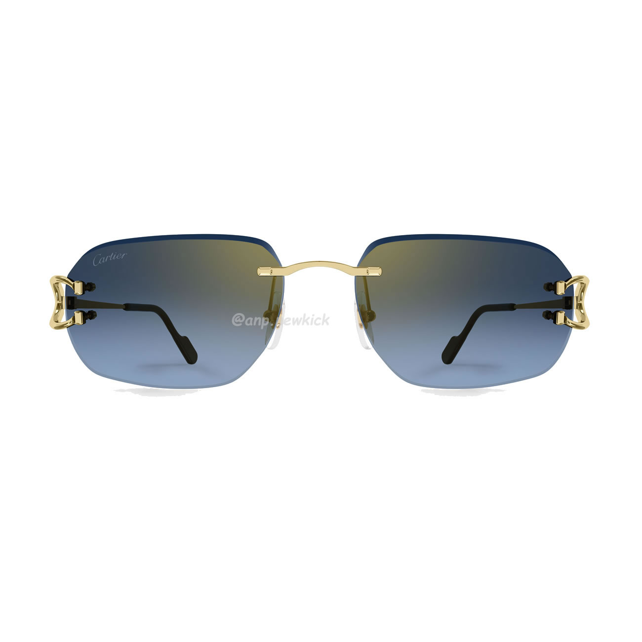 Cartier Eyewear rimless rectangle-frame sunglasses