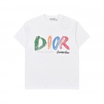 Dior Hand drawn logo graffiti inspired short sleeved T-shirt