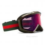 Gucci Ski goggle Black Pink Olive Green White