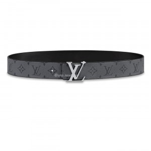 Louis Vuitton Reversible Belt Initiales Monogram Eclipse Reverse 40MM Gray M0285T