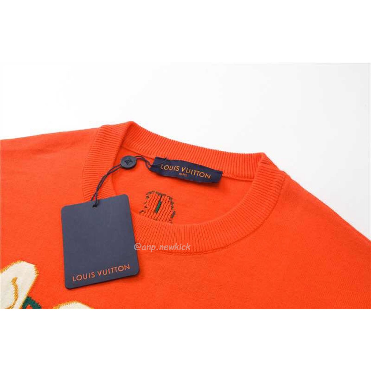 Louis Vuitton Short-Sleeved Cotton Crewneck Orange FW24