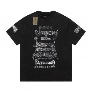 Balenciaga Sanskrit alphabet full body print Short sleeve T-shirt