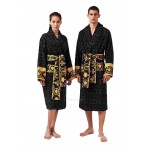 VERSACE Baroque Logo-jacquard Cotton Bathrobe