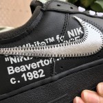 Nike Air Force 1 '07 Virgil x MoMa "Off-White" AV5210-001 Black/Metallic Silver