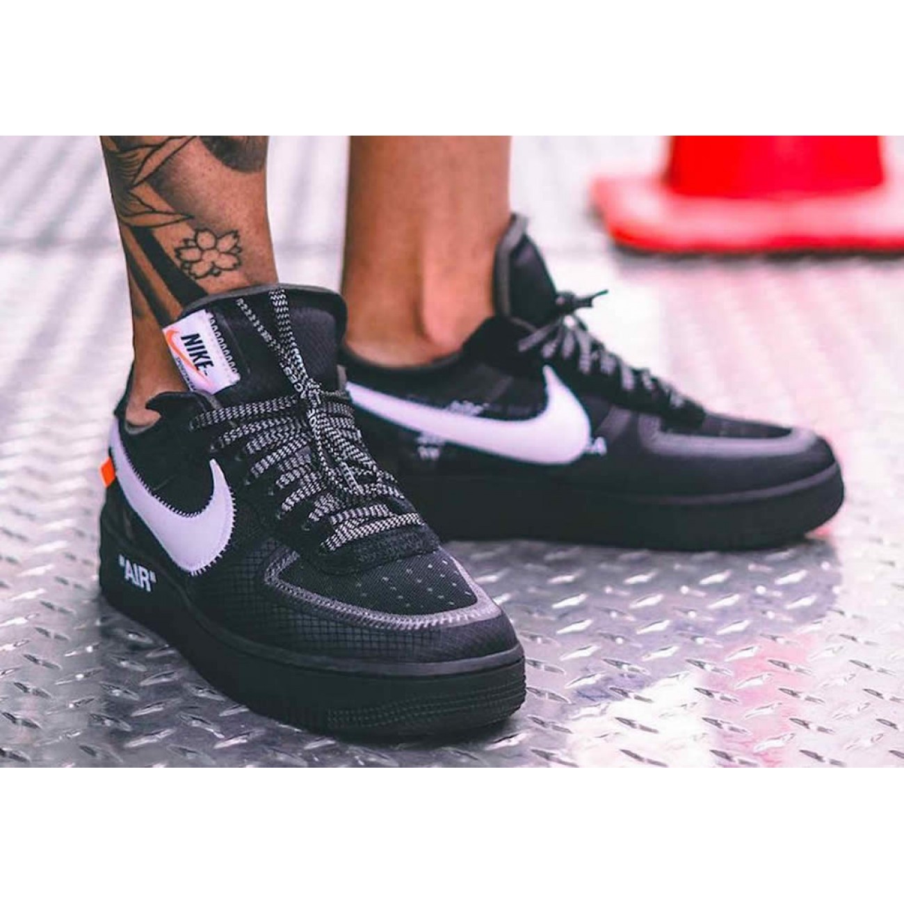 Off-White x Nike Air Force 1 Low "Black/White" Shoes AO4606-001