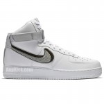 White Air Forces 1 07 LV8 High Top "Chenille Swoosh" Nike Outlet 806403-105