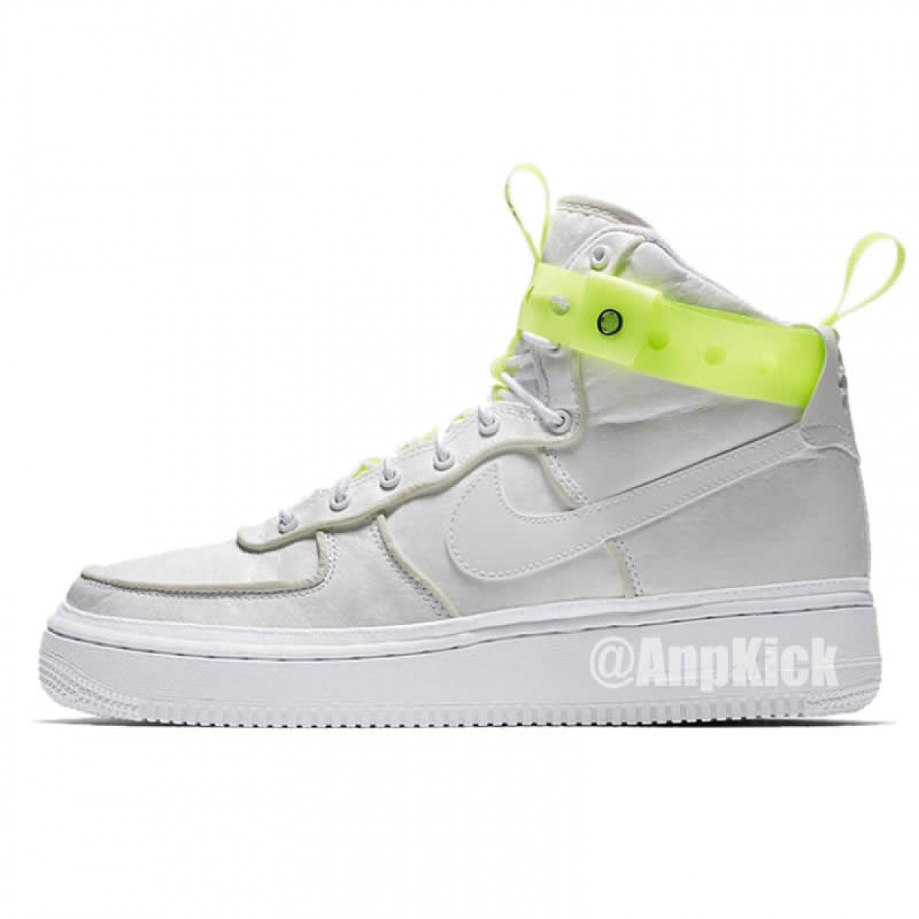 White Air Forces Ones 1 Green Magic Stick High "07 VIP" QS 573967-101