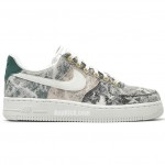 Women's Nike Air Force 1 Low '07 LXX White Oil Grey Shoes AO1017-100