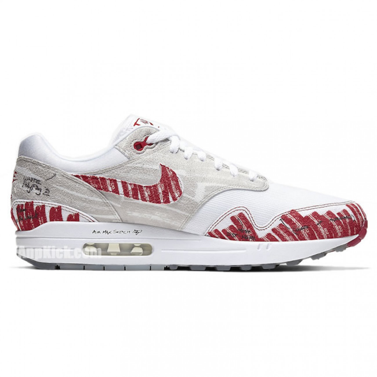 Nike Air Max 1 Tinker "Sketch to Shelf" White/University Red/Grey CJ4286-101