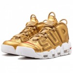 SUPREME X NIKE AIR MORE UPTEMPO METALLIC GOLD