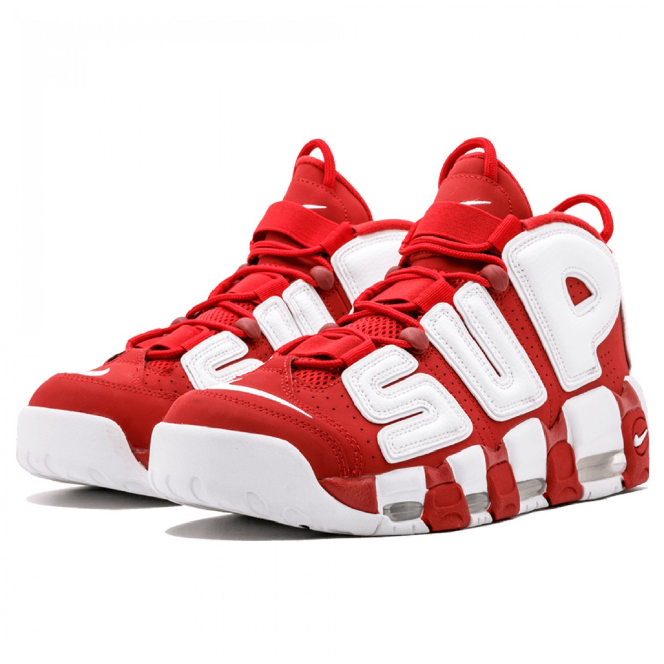 SUPREME X NIKE AIR MORE UPTEMPO VARSITY RED