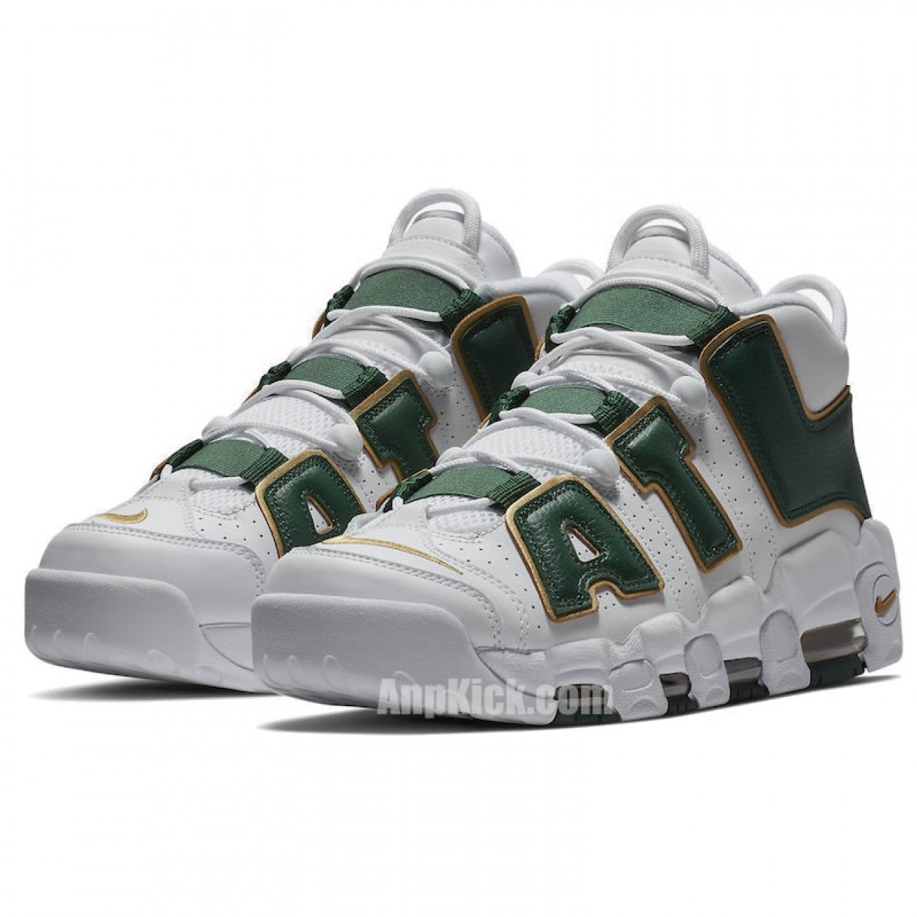 Nike Air More Uptempo 96 Shoes "Atlanta" Green/White/Gold AJ3139-100