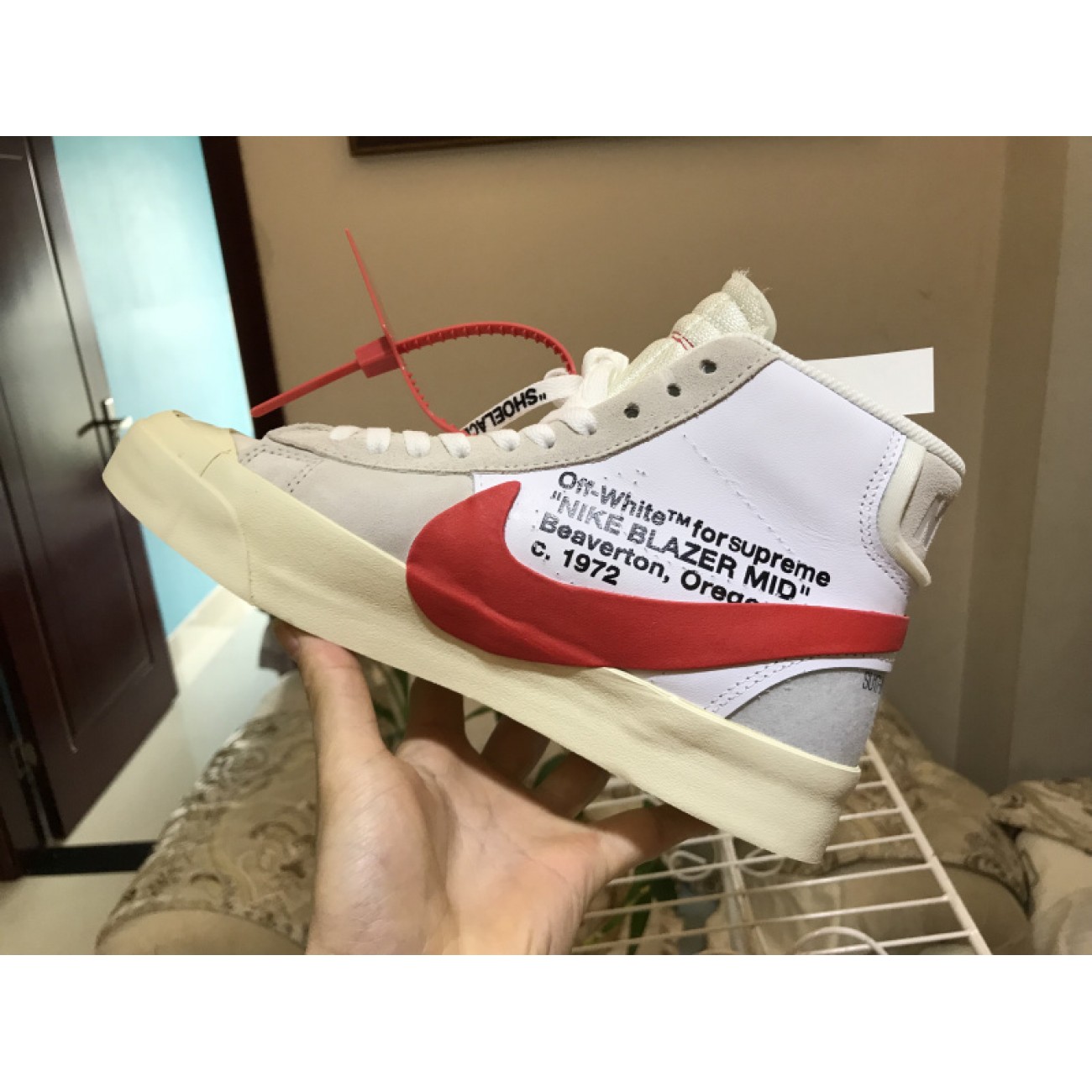 Nike Blazer x Supreme x Off-White OW White Red AA3832-006