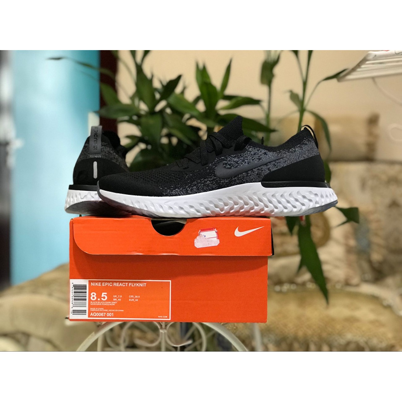 Nike Epic React Flyknit Black White AQ0067-001