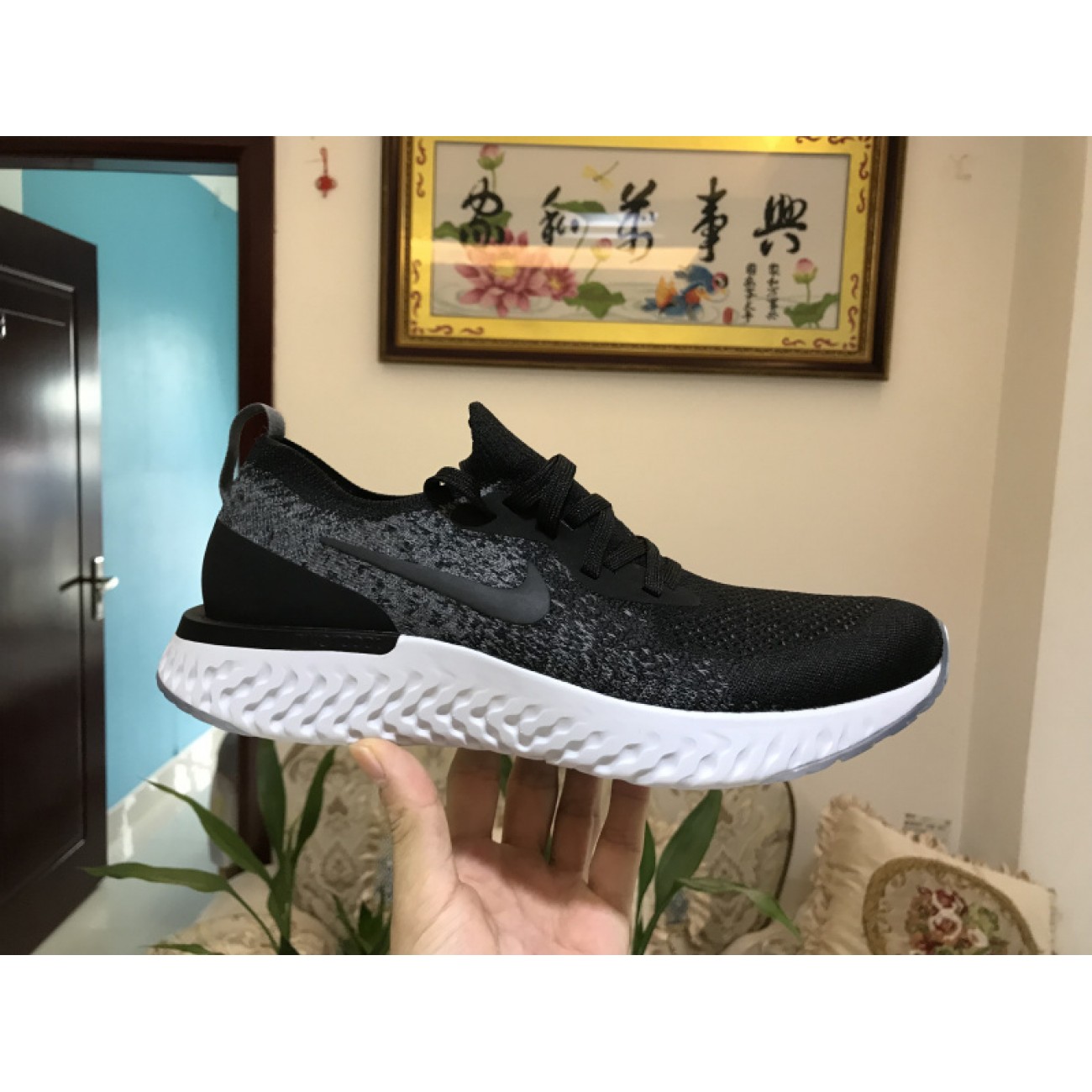 Nike Epic React Flyknit Black White AQ0067-001