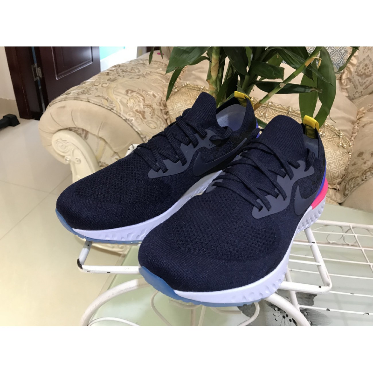 Nike Epic React Flyknit College Navy Racer Blue AQ0067-400