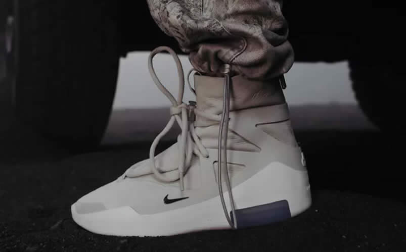 Nike Air 'Fear of God 1' FOG 1 Light Bone Shoes Boots On Feet For Sale AR4237-001