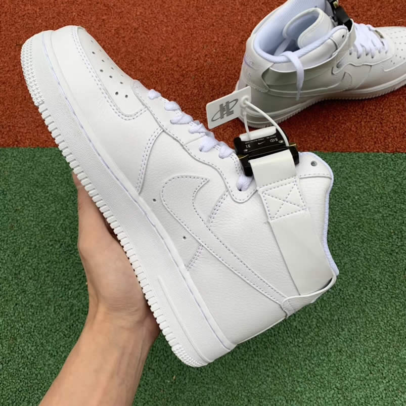 '1017 ALYX 9SM' x Nike Air Force 1 All White High Shoes 315123-111 Pics