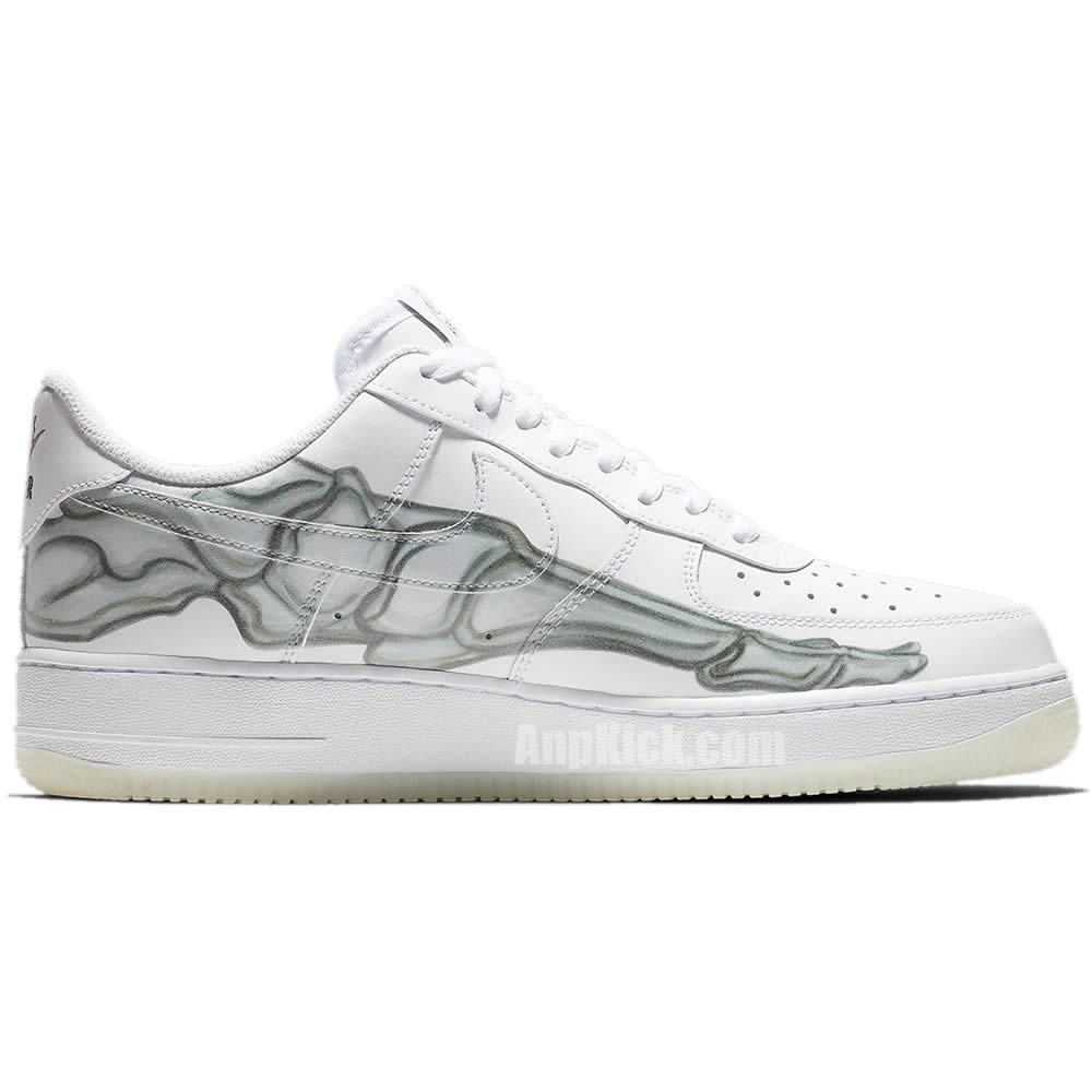 Nike Air Force 1 Low QS 'Skeleton' Halloween Shoes BQ7541-100