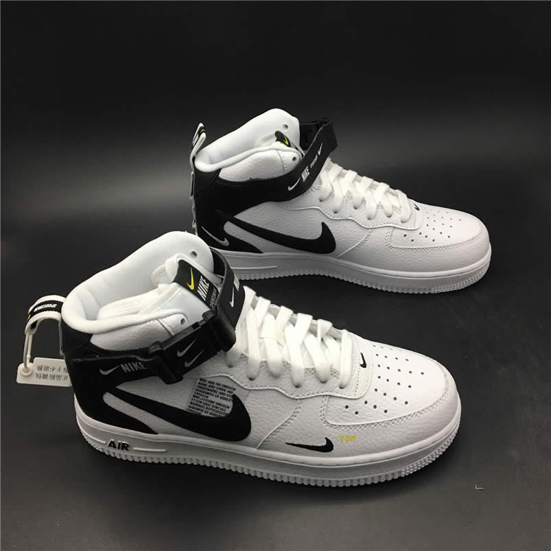 Nike Air Force 1 Mid 07 LV8 Utility White Black Shoes 804609-103 Pics