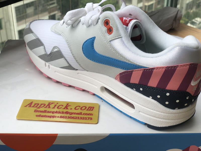 Parra x Nike Air Max 1 White Multi Color AT3057 100 Air Side Original Box