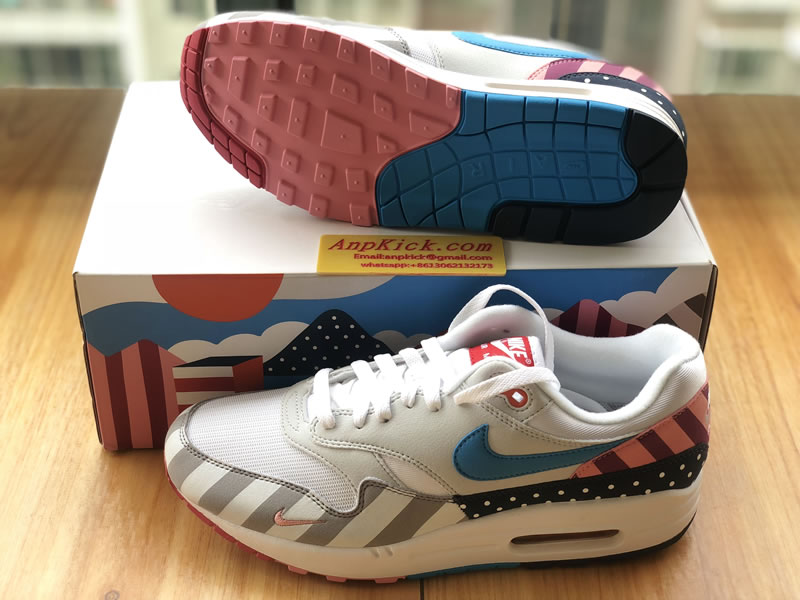 Parra x Nike Air Max 1 White Multi Color AT3057 100 Outsole Original Box