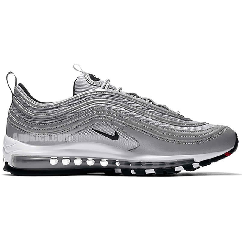 Air Max 97 Premium Reflective Silver Black Bullet Shoes 312834-007