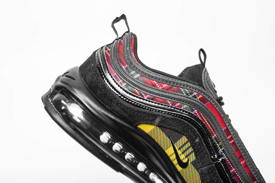 Nike Air Max 97 SE 'Tartan' Black And Red Mens Womens Pics AV8220-001