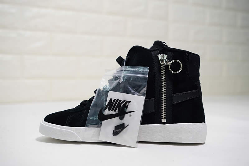 nike blazer mid rebel womens shoe sneaker black white bq4022-001 Pics