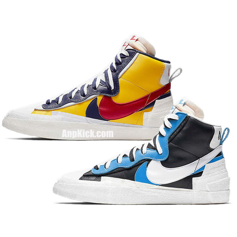 Sacai Nike Blazer Mid Navy Blue Bv0072 001 Yellow Bv0072 700 (1) - newkick.vip