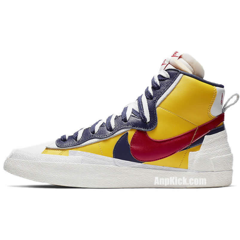 Sacai Nike Blazer Mid Navy Blue Bv0072 001 Yellow Bv0072 700 (3) - newkick.vip