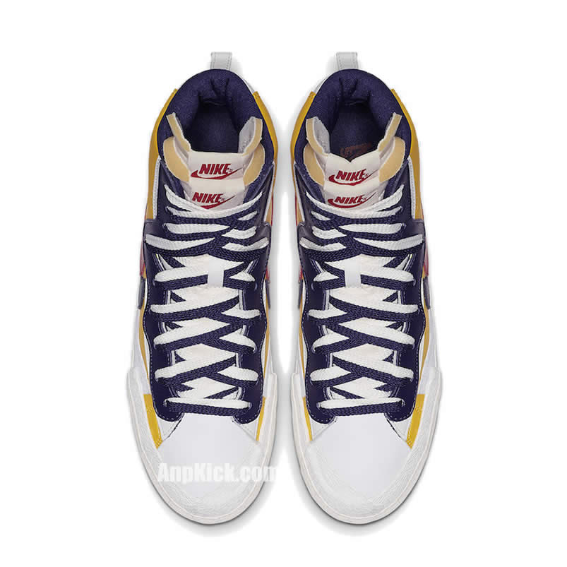 Sacai Nike Blazer Mid Navy Blue Bv0072 001 Yellow Bv0072 700 (5) - newkick.vip