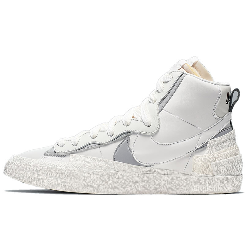 Sacai Nike Blazer Mid White Grey Bv0072 100 (1) - newkick.vip